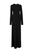 Summa Crew Neck Long Sleeve Curved Seam Full Length Dress