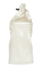 Philosophy Di Lorenzo Serafini Ruffled One-shoulder Satin Mini Dress