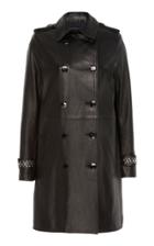 Nour Hammour Agathe Double-breasted Leather Coat