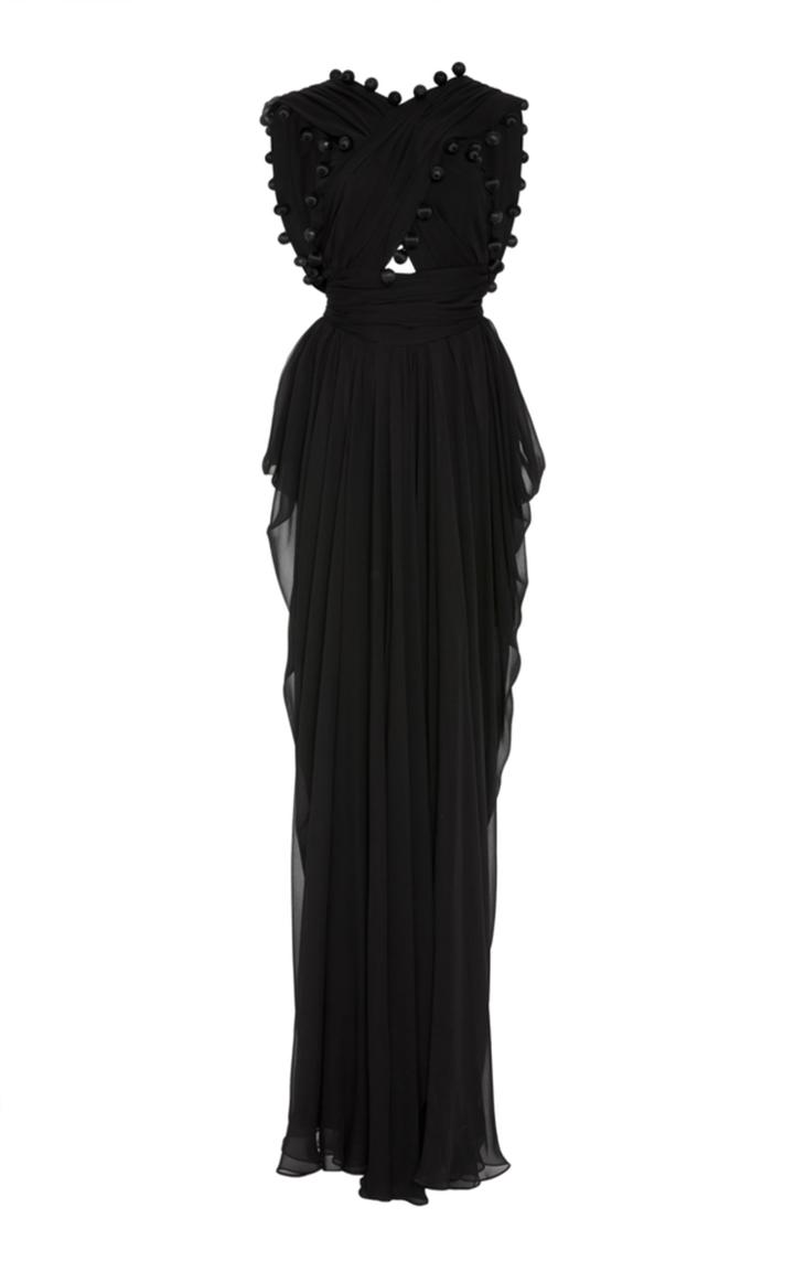 Oscar De La Renta Cross Over Gown
