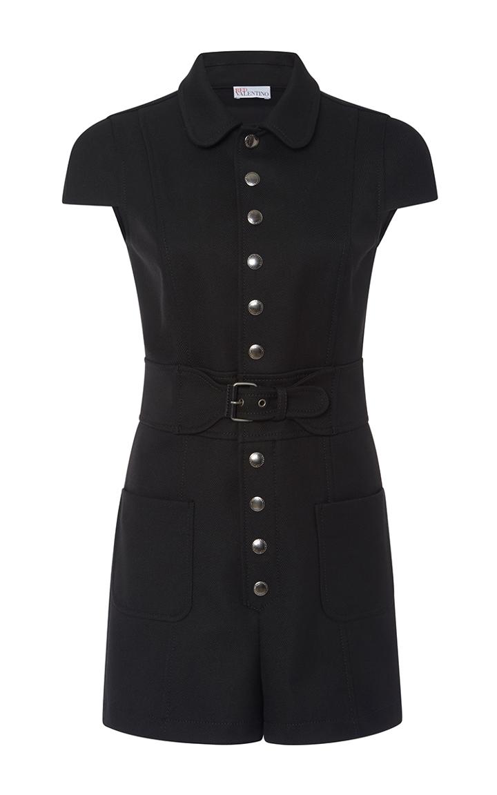 Red Valentino Cap Sleeve Jumpsuit With Belt