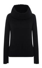 Blumarine Black Cashmere Turtleneck Sweater