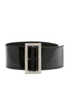 Alexandre Vauthier Wide Embellished Patent Leather Belt