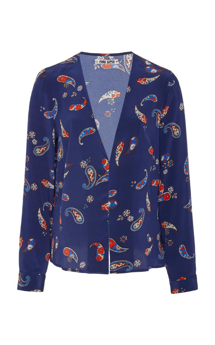 Ciao Lucia Ludavica Printed Silk Top