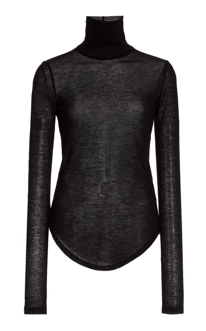 Frances De Lourdes Lucie Cashmere-silk Turtleneck Top