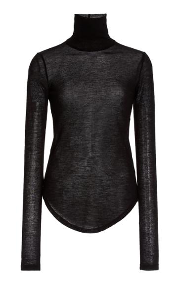 Frances De Lourdes Lucie Cashmere-silk Turtleneck Top