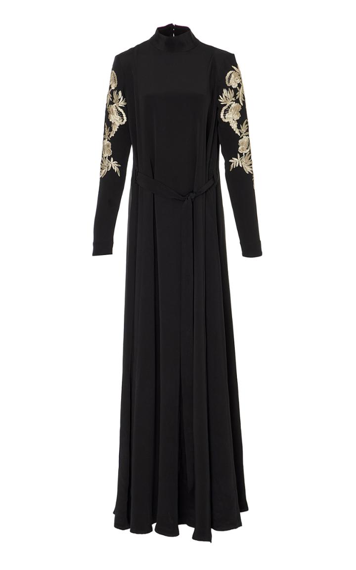 Marei 1998 Forsythia Hand Embroidered Silk Dress