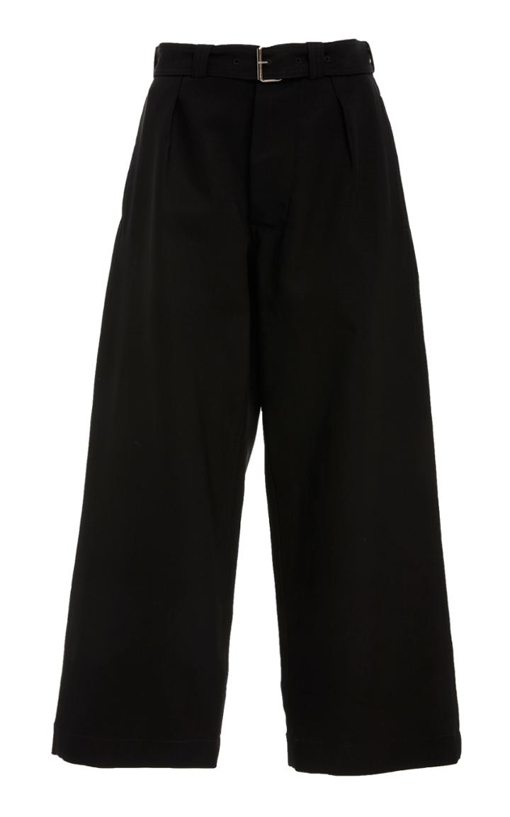 Summa Cropped Flat Front Chino With Belt