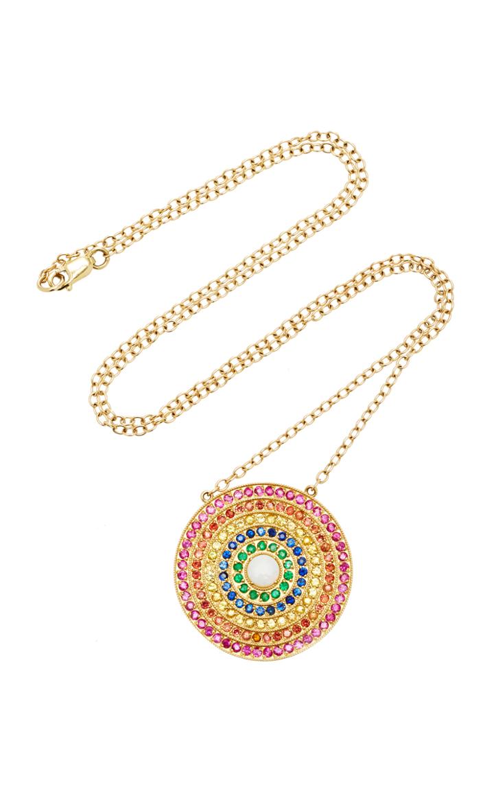 Andrea Fohrman Double Rainbow Pendant Necklace