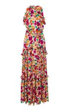 Borgo De Nor Tatiana Floral-print Silk Dress
