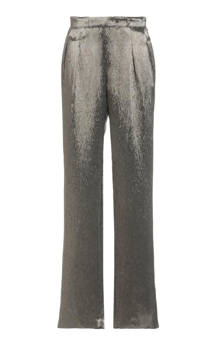 Moda Operandi Brandon Maxwell Beaded Low-rise Straight-leg Pants