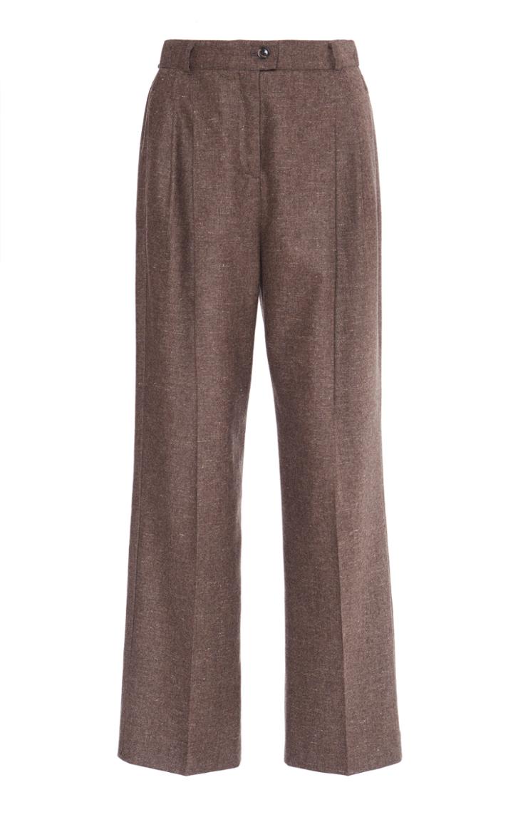 Moda Operandi Agnona Wool-blend High-rise Straight-leg Pants