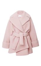 Carven Pink Wool Manteau Court Coat