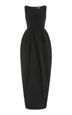 Staud Iris Pleated Grosgrain Dress
