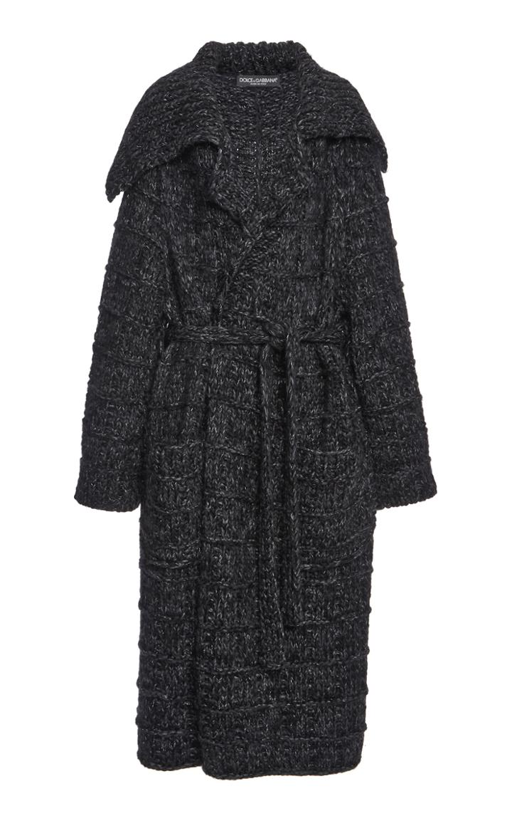 Moda Operandi Dolce & Gabbana Oversized Knit Turtleneck Cardigan