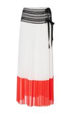 Oscar De La Renta Tea Length Column Skirt With Side Split