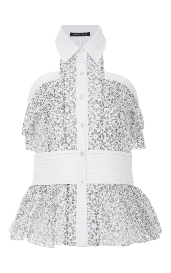 Marissa Webb Elias Lace Sleeveless Top
