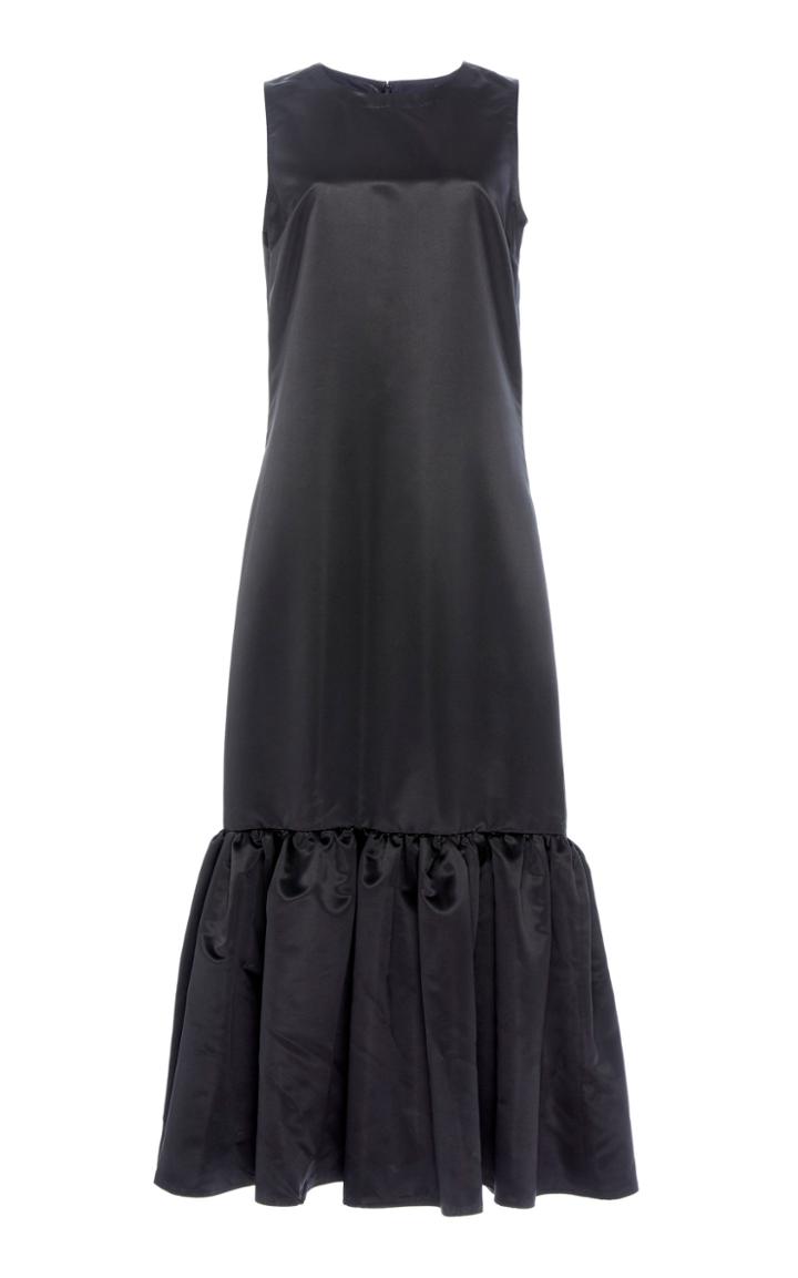 Rahul Mishra Silk Satin Ruffeled Dress