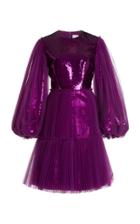 Moda Operandi Huishan Zhang Fearne Sequin-embellished Tulle Knee-length Dress