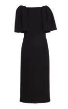 J. Mendel Open Back Crepe De Chine Midi Dress