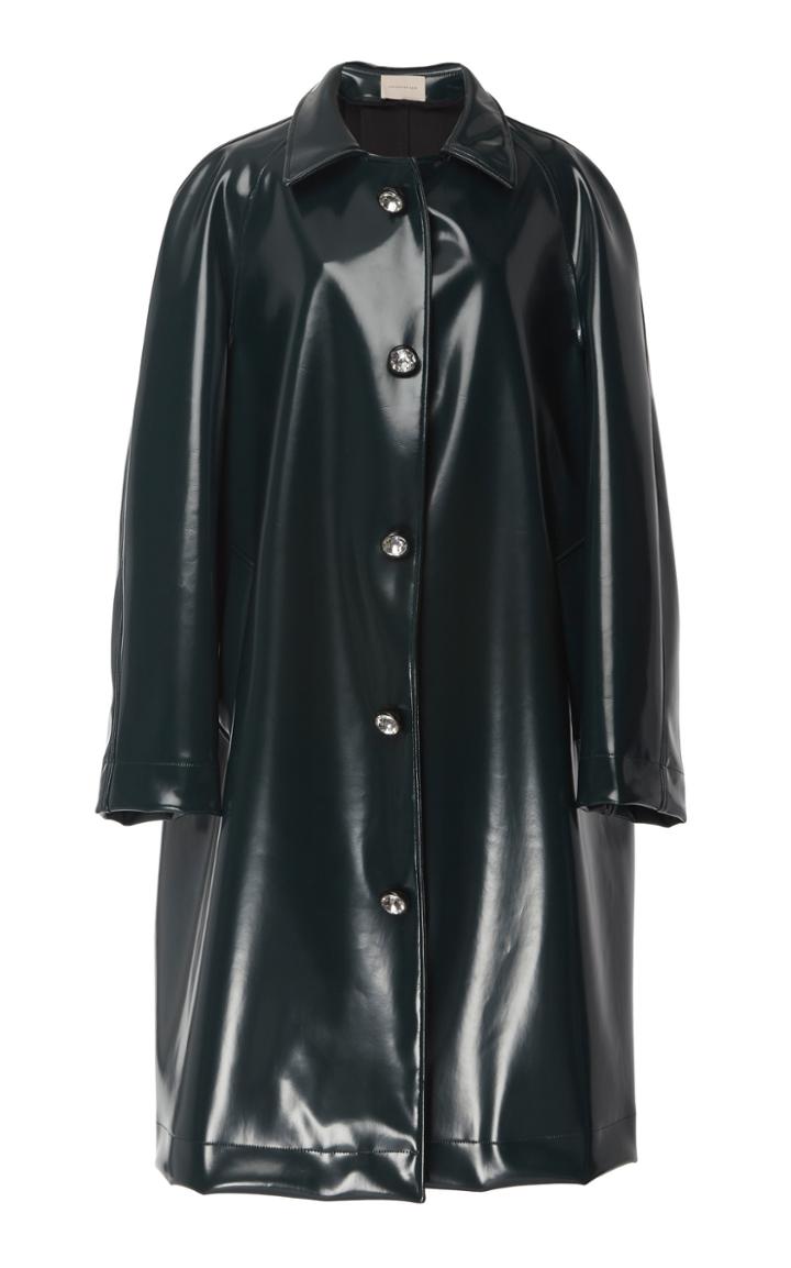 Christopher Kane Coated Vinyl Jersey Coat