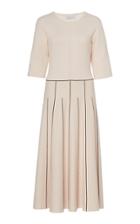 Narciso Rodriguez Wool Pointelle Knit Midi Dress
