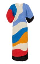 Mara Hoffman Freya Color-block Cloqu Midi Dress