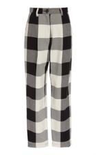 Mara Hoffman Dita Checked Cotton Straight-leg Pants