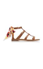 Moda Operandi Prada Strappy Scarf Embellished Sandals Size: 35.5