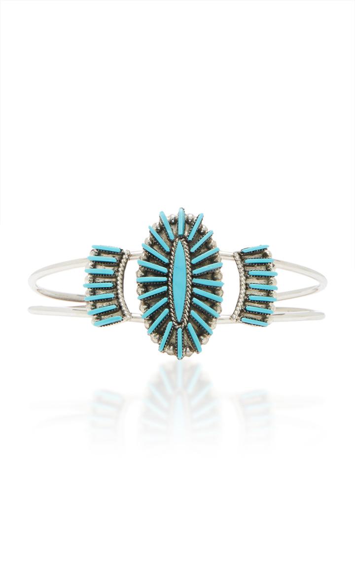 Fallon One-of-a-kind Oval Turquoise Medallion Cuff