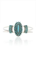 Fallon One-of-a-kind Oval Turquoise Medallion Cuff
