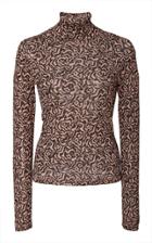 Nanushka Madi Abstract Animal-print Turtleneck