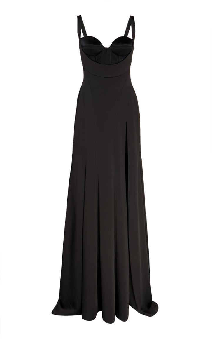 Mugler Corseted Satin Gown