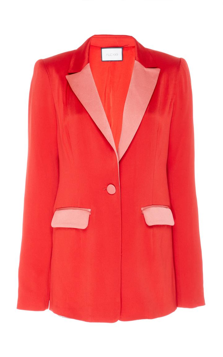 Alexis Nerva Two-tone Duchess Satin Blazer