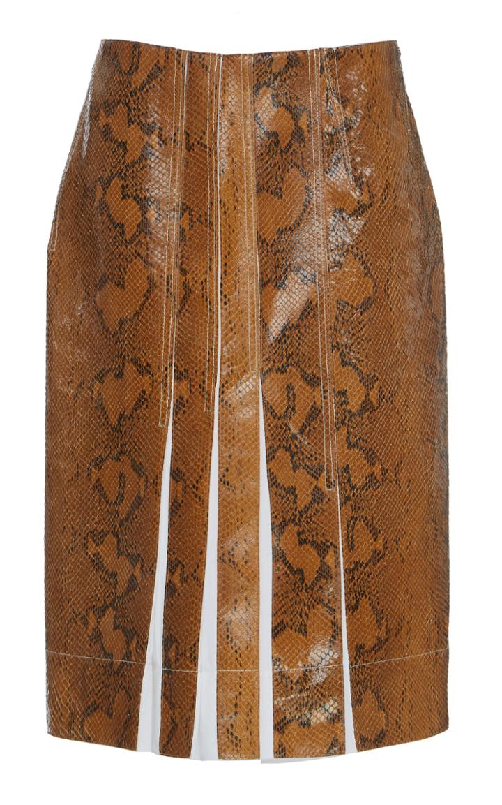 Marni Snakeskin Printed Leather Skirt