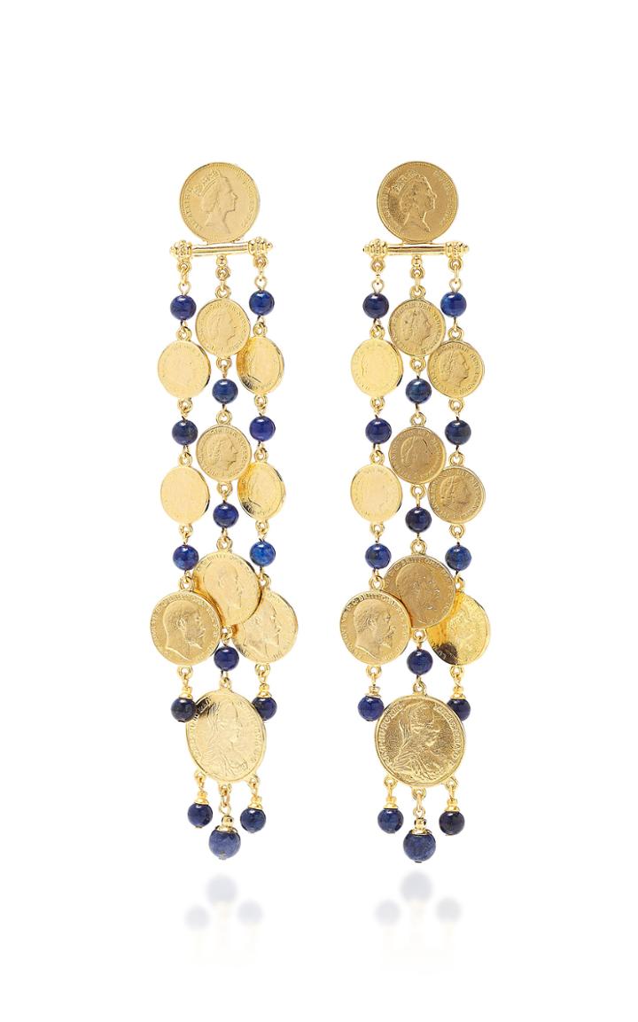 Moda Operandi Ben-amun 24k Gold-plated Glass Earrings