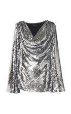 Ellery Iridescent Cowl Neck Top