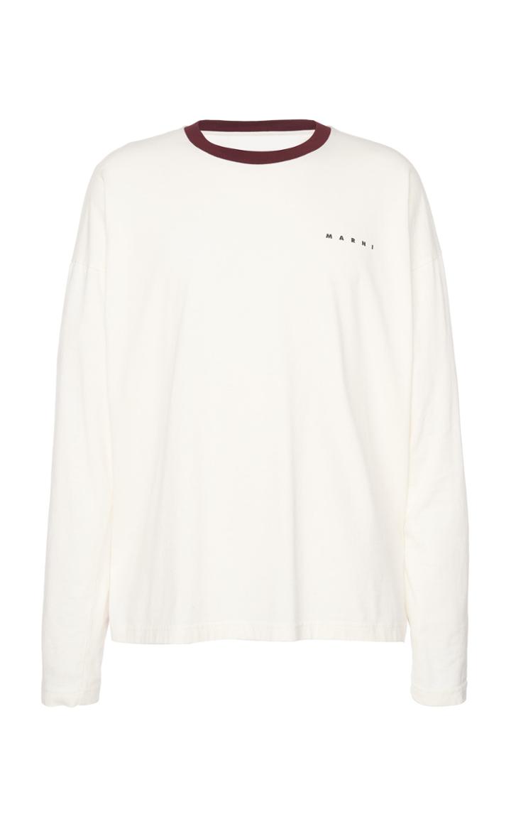 Marni Printed Cotton-jersey T-shirt Size: 46