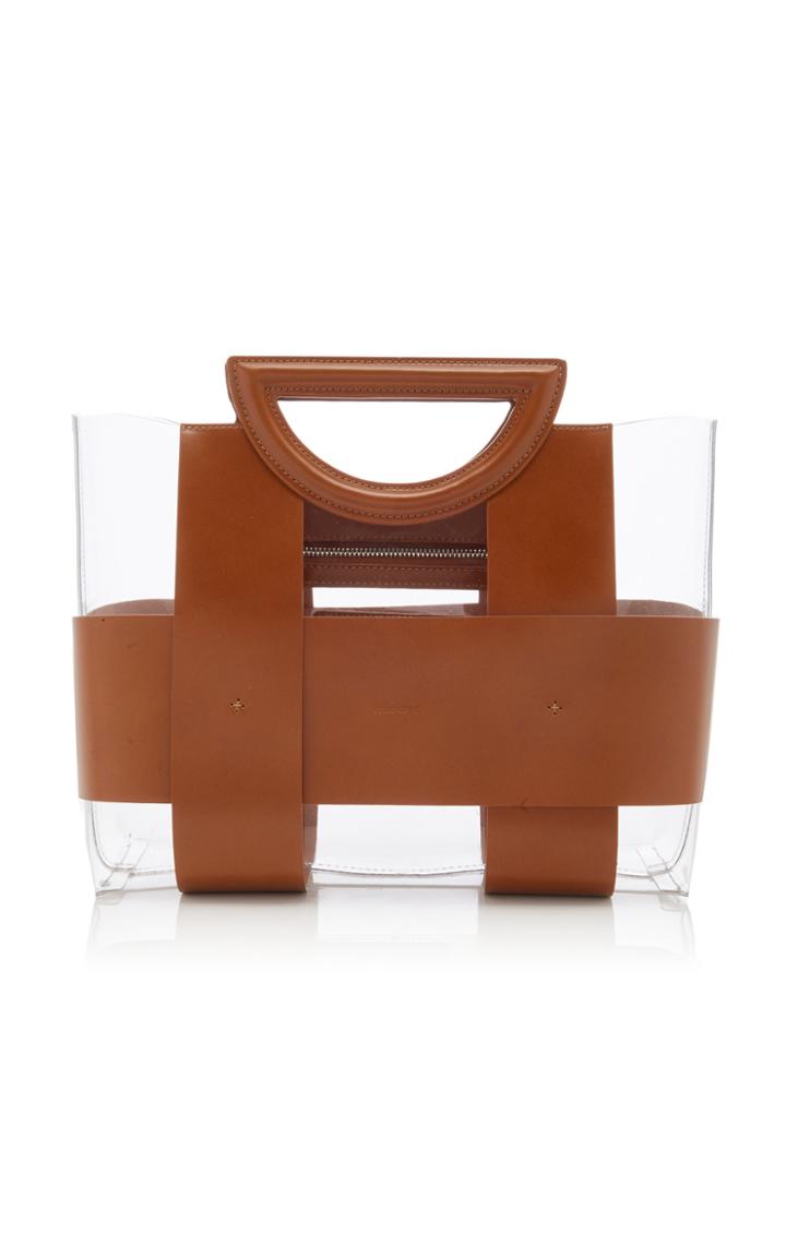 Mlouye Chequer Small Pvc And Leather Tote