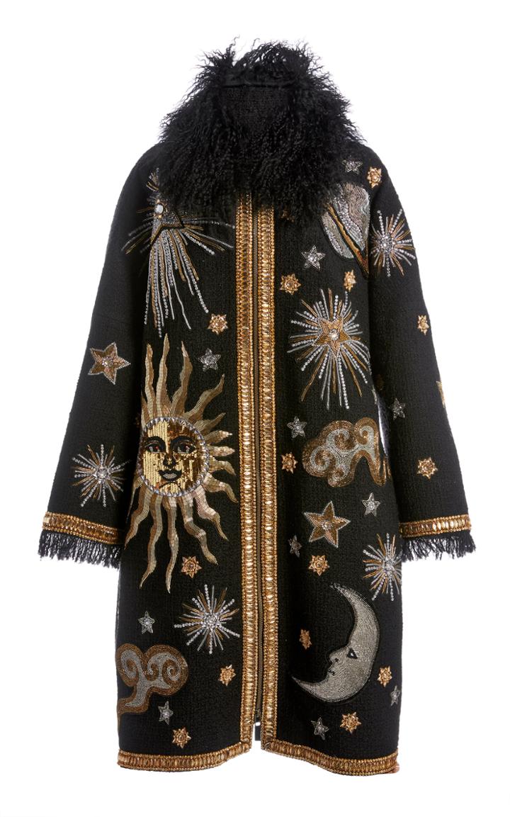 Moda Operandi Andrew Gn Embroidered Wool-blend Coat