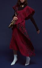 Diane Von Furstenberg Mixed Floral Ruffle Dress
