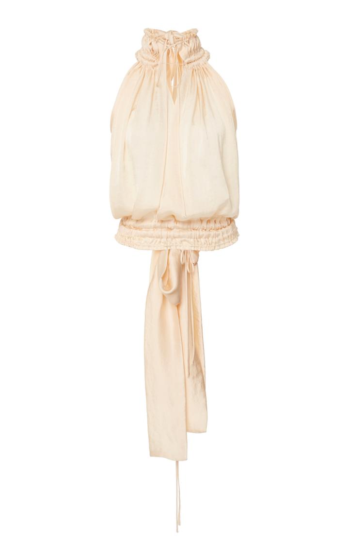 Juan Carlos Obando Halter Gather Tie Blouse