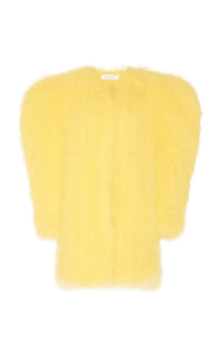 Nina Ricci Oversized Feather Coat