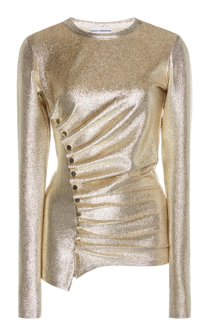 Paco Rabanne Metallic Button Detail Top