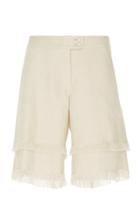Andrew Gn Frayed Linen Shorts