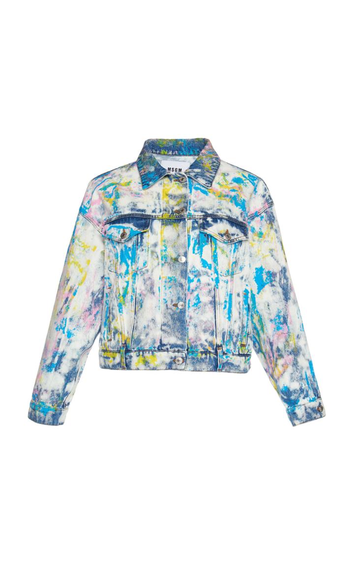 Msgm Denim Paint Jacket