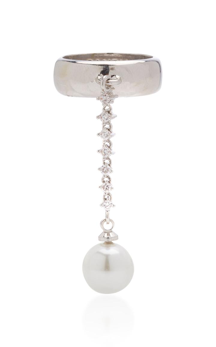 Moda Operandi Sandy Liang Glass Pearl Embellished Bubbo Ring