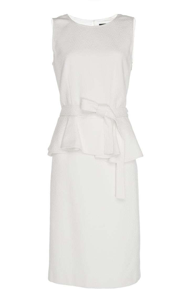 Paule Ka Peplum Dress With Self Belt