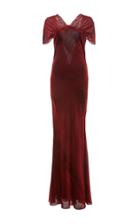 Rosetta Getty Ruched Cap Sleeve Bias Gown