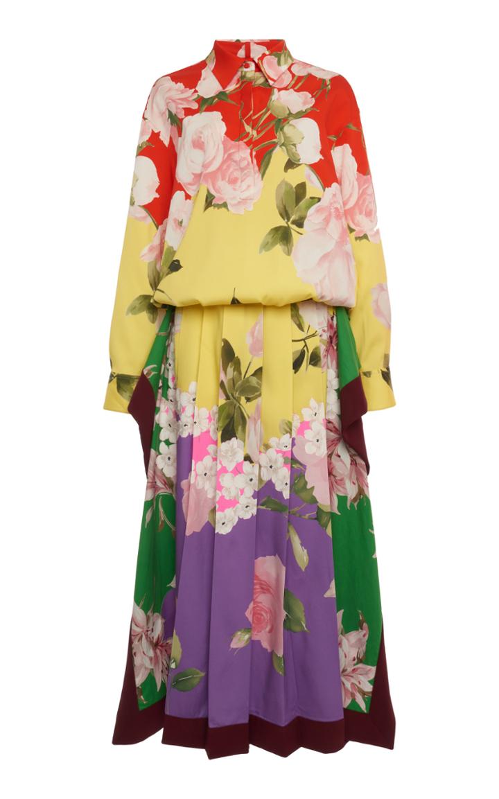 Moda Operandi Valentino Printed Silk-blend Mini Dress